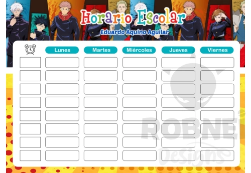Jujutsu Kaisen Horario Escolar
